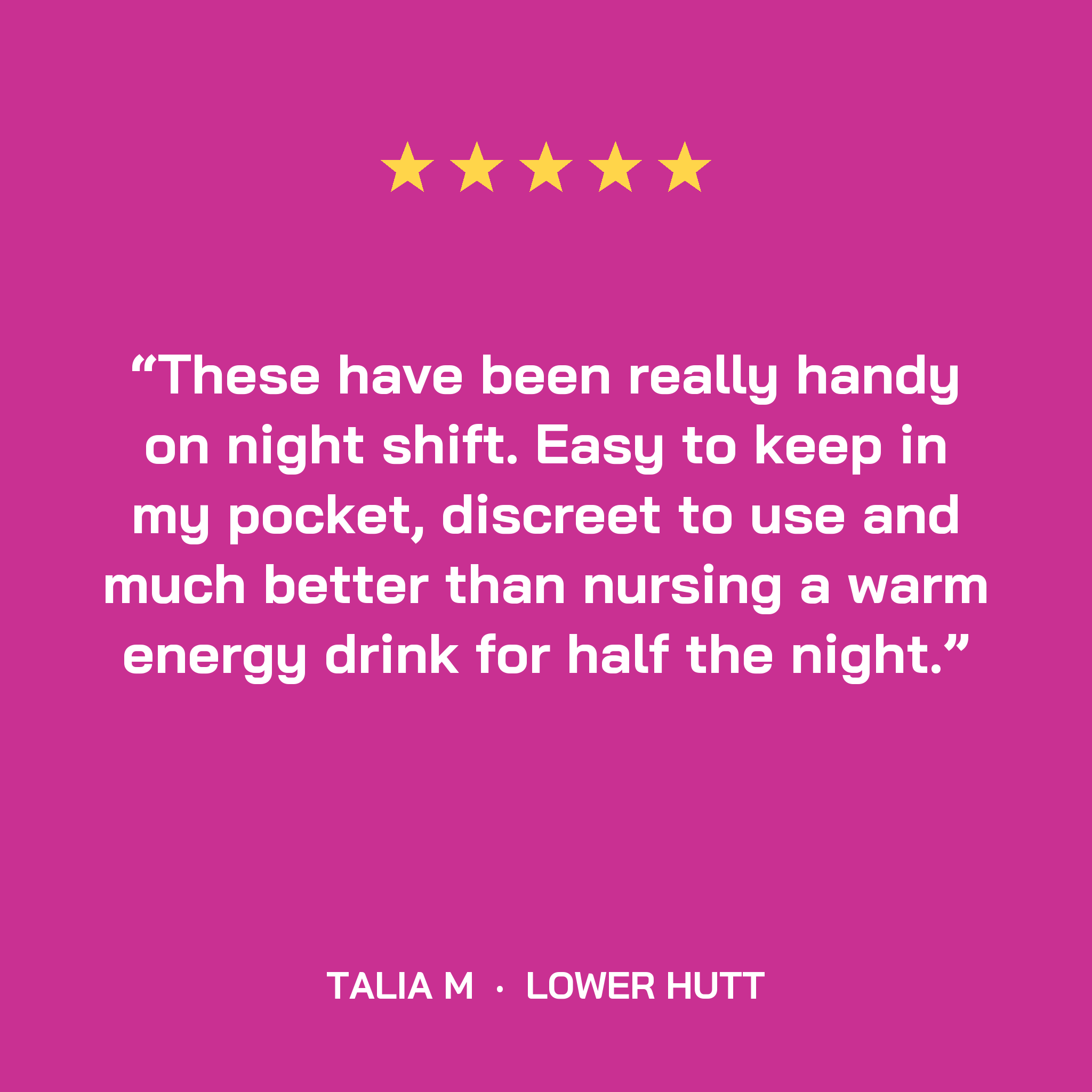 Five star review from Talia M, Lower Hutt